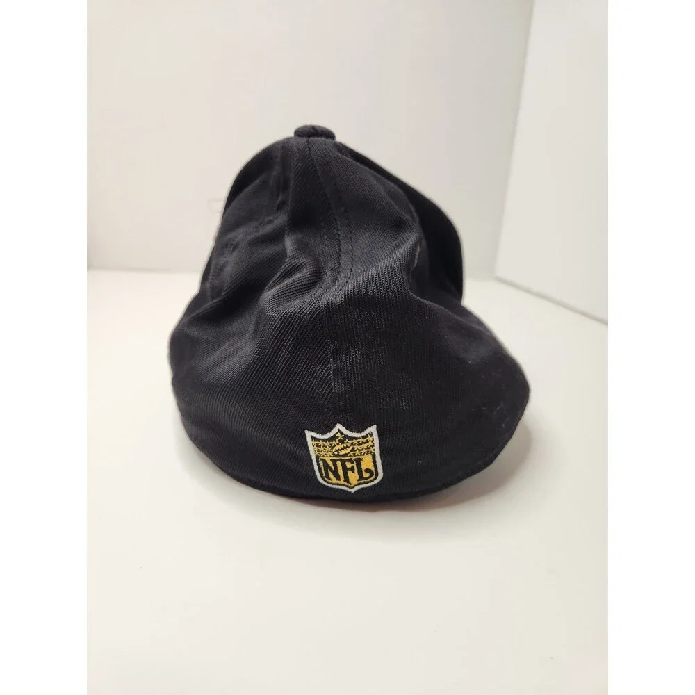 Pittsburgh Steelers Hat Cap Fitted OSFA NFL Football Black Logo Reebok‎